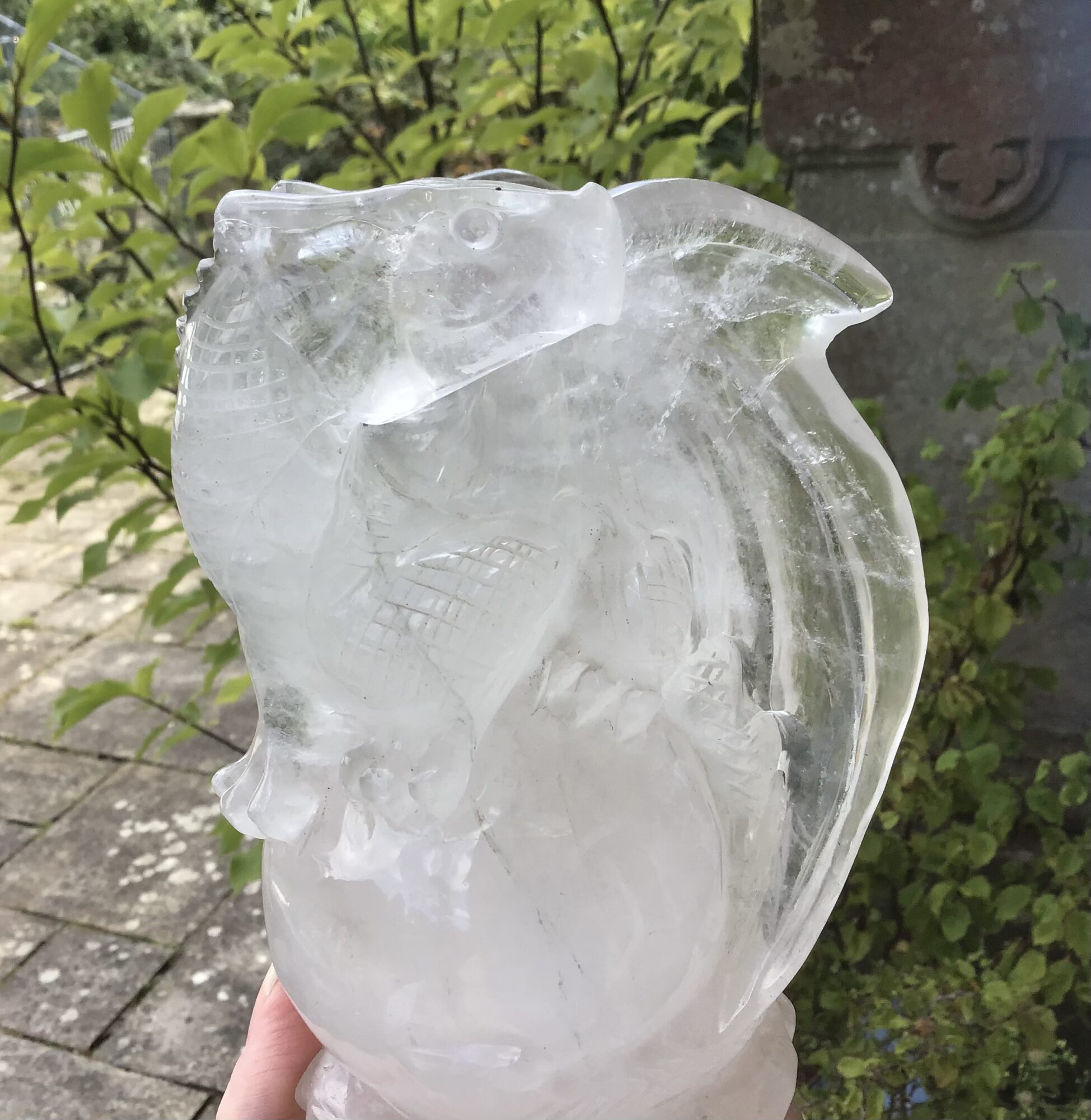 Quartz Crystal Dragon on Crystal Ball