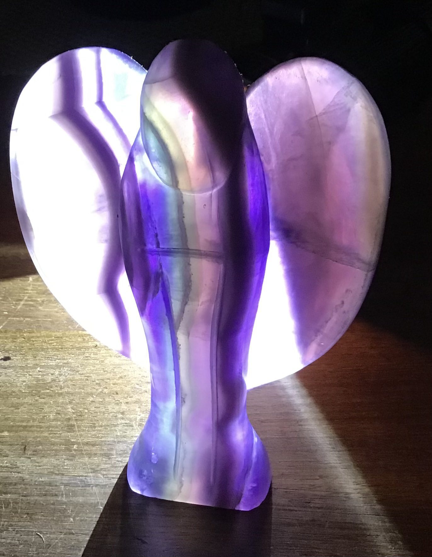 Rainbow Fluorite Angel Crystal