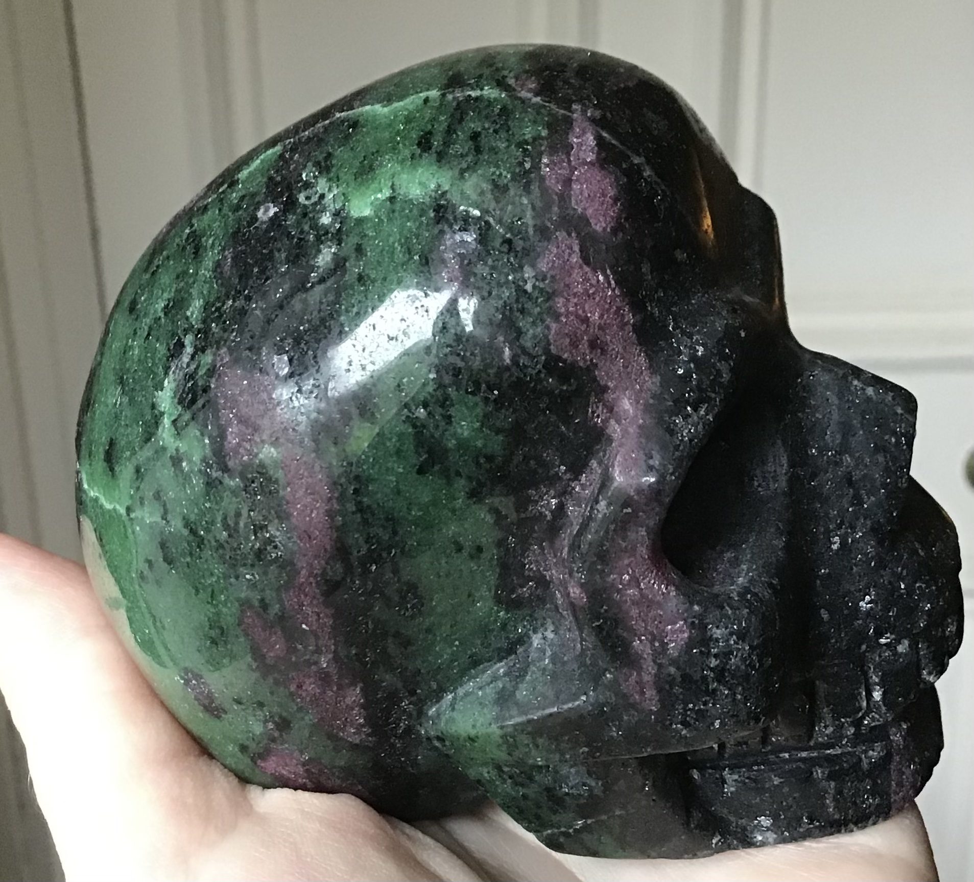 Ruby Zoisite Crystal Skull