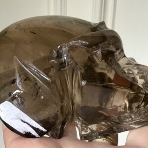 Clear Smoky Quartz Crystal Skull - Image 8