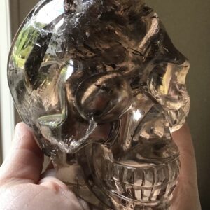 Clear Smoky Quartz Crystal Skull - Image 5