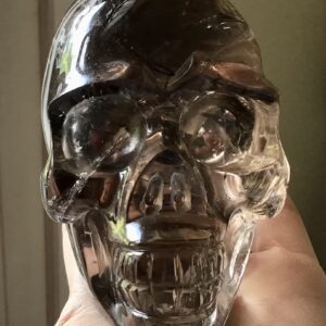 Clear Smoky Quartz Crystal Skull - Image 4