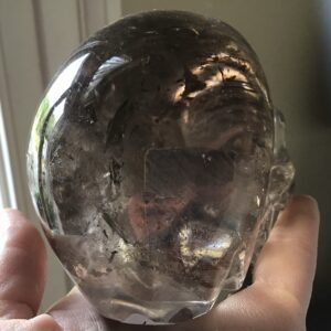 Clear Smoky Quartz Crystal Skull - Image 7
