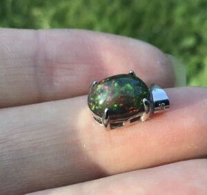 Natural Fire Opal Pendant