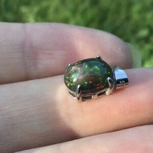 Natural Fire Opal Pendant - Image 5