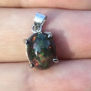 Natural Fire Opal Pendant - Image 2