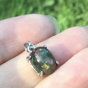Natural Fire Opal Pendant - Image 4