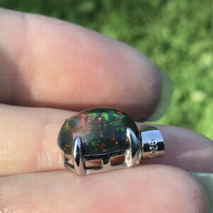 Natural Fire Opal Pendant - Image 6