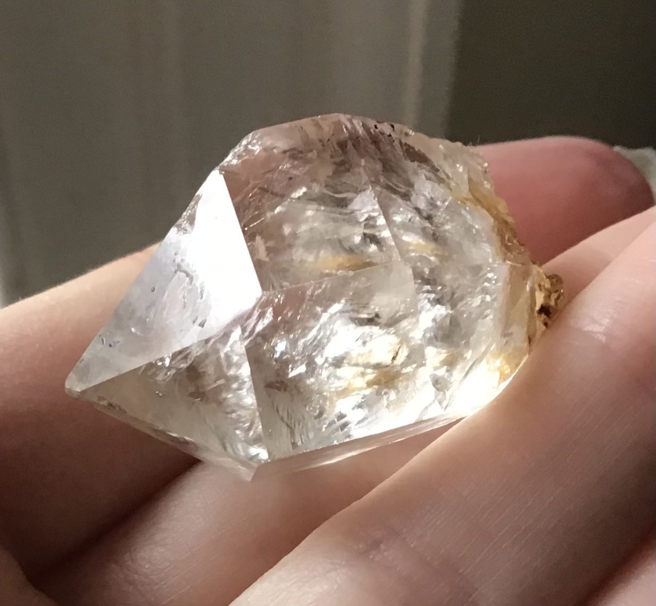 Enhydro Herkimer Quartz Crystal