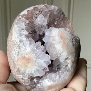 Pink Amethyst Geode Crystal Skull - Image 8