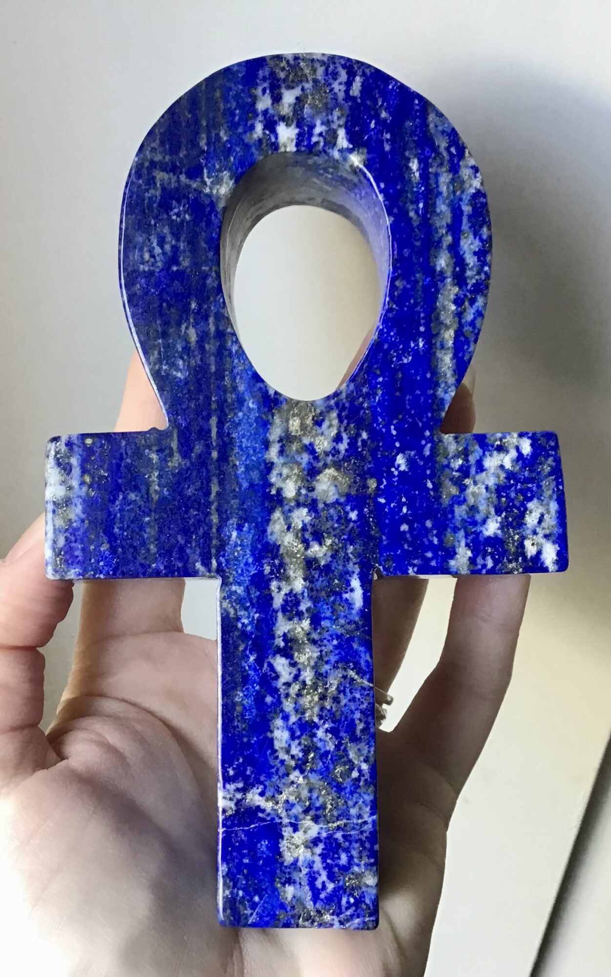 Large Lapis Lazuli Crystal Ankh