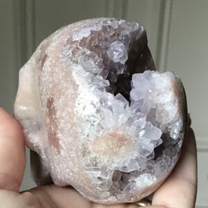 Pink Amethyst Geode Crystal Skull - Image 7