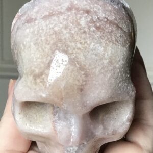 Pink Amethyst Geode Crystal Skull - Image 13