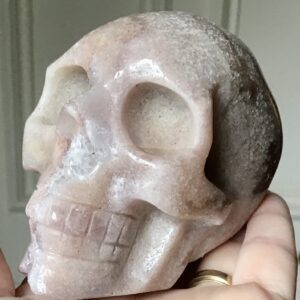 Pink Amethyst Geode Crystal Skull - Image 6