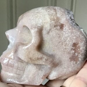 Pink Amethyst Geode Crystal Skull - Image 5