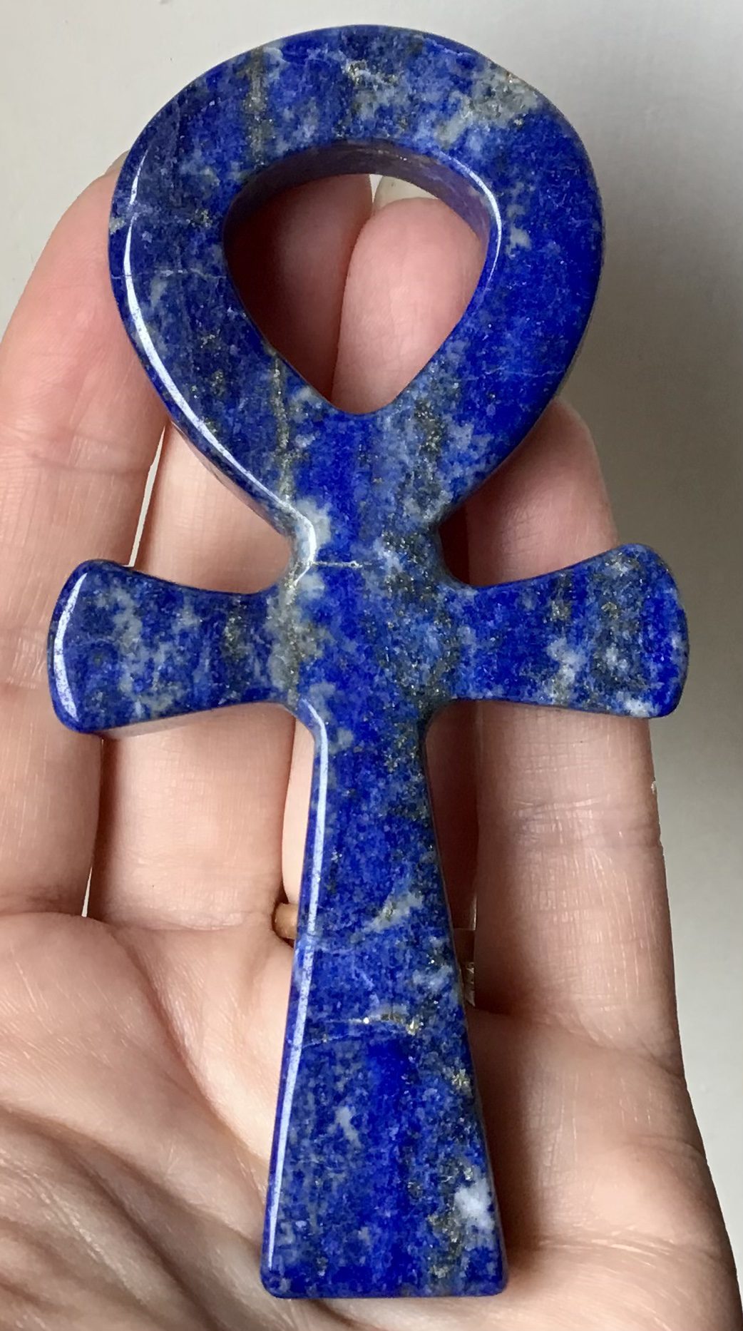 Lapis Lazuli Crystal Ankh