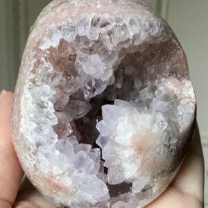 Pink Amethyst Geode Crystal Skull - Image 9