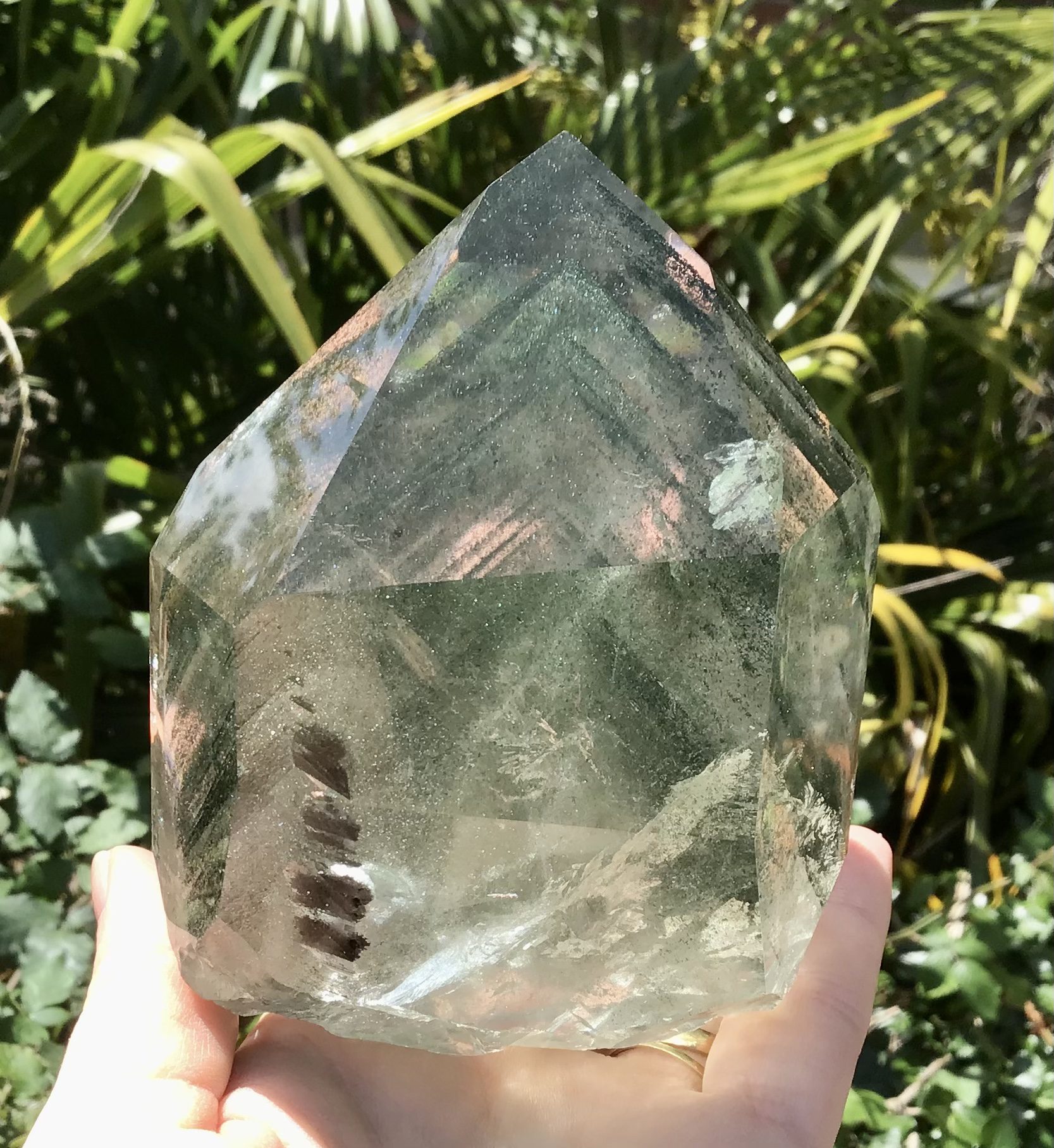 Large Clear Quartz Green Mountain Crystal