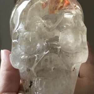 Clear Quartz Golden Healer Crystal Skull - Image 8