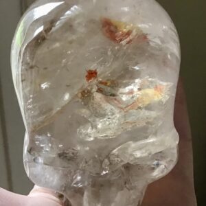 Clear Quartz Golden Healer Crystal Skull - Image 5