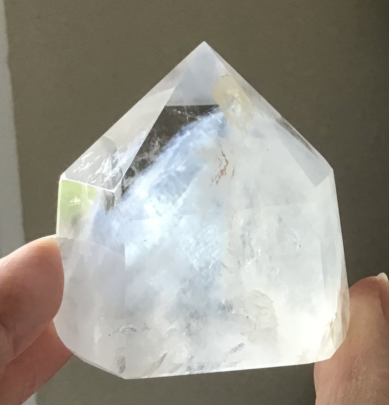 Clear Quartz Blue Angel Hair Mountain Crystal