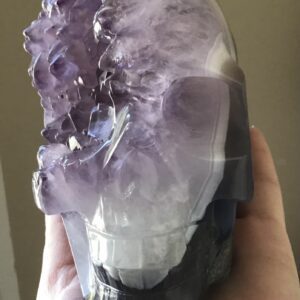 Amethyst Cluster Quartz Agate Crystal Skull - Image 2