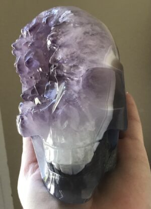 Amethyst Cluster Quartz Agate Crystal Skull