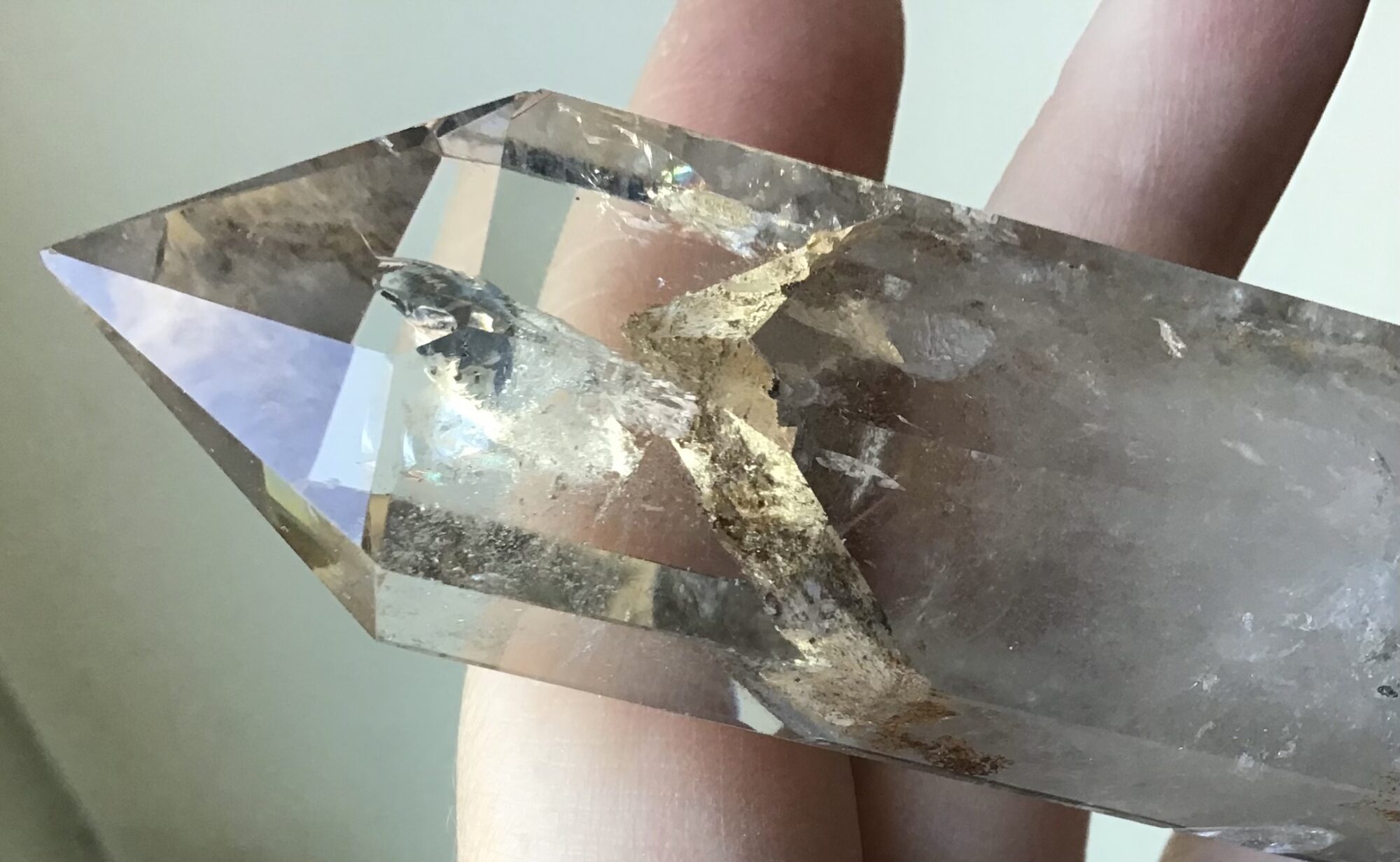 Rare Double Terminated Mountain Quartz Crystal Wand