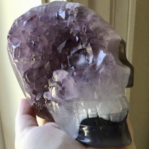 Amethyst Cluster Quartz Agate Crystal Skull - Image 3