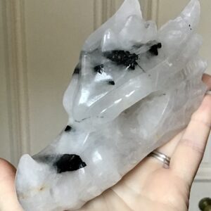 Black Tourmaline Quartz Crystal Dragon - Image 6