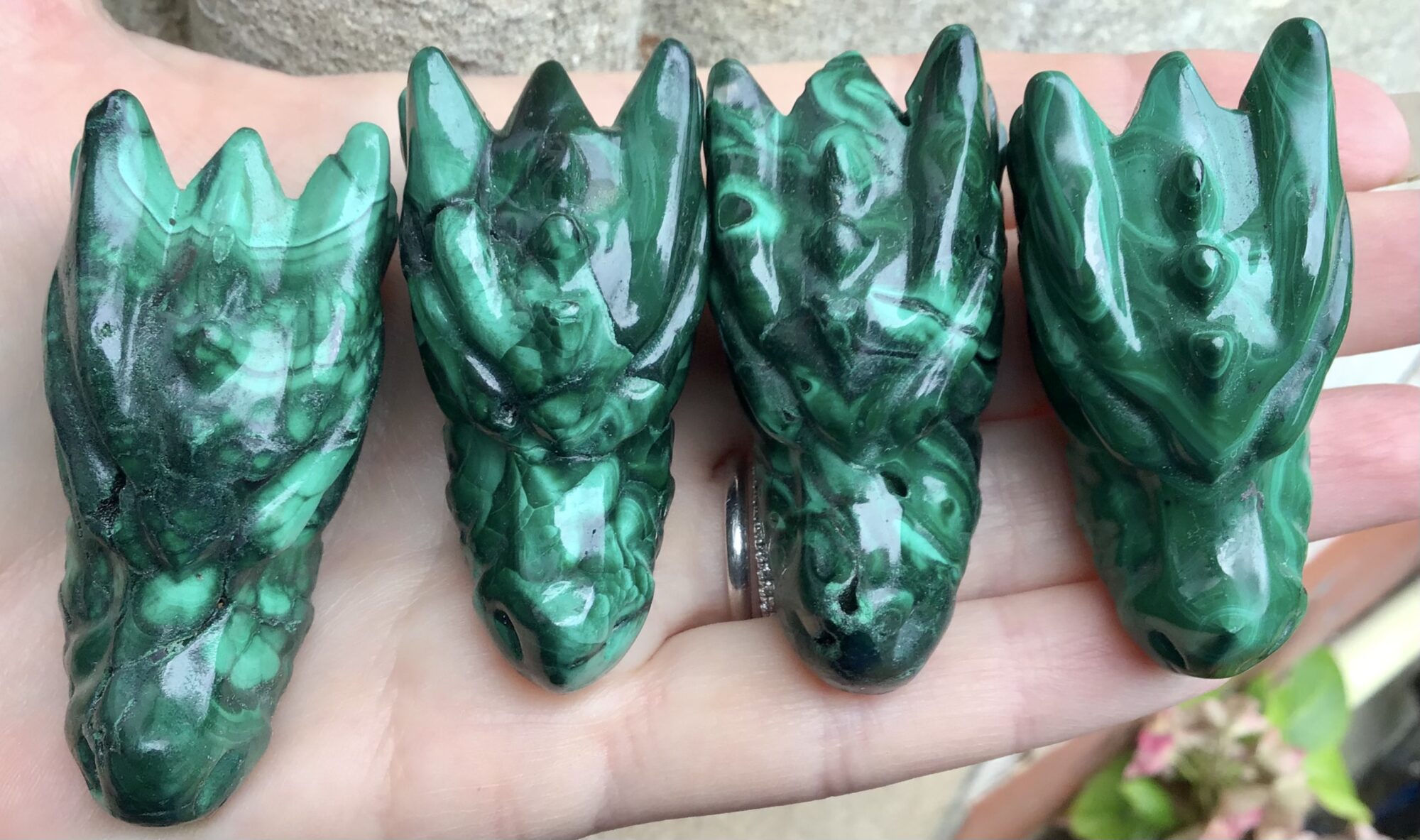 Malachite Crystal Dragon