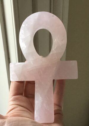 Rose Quartz Crystal Ankh
