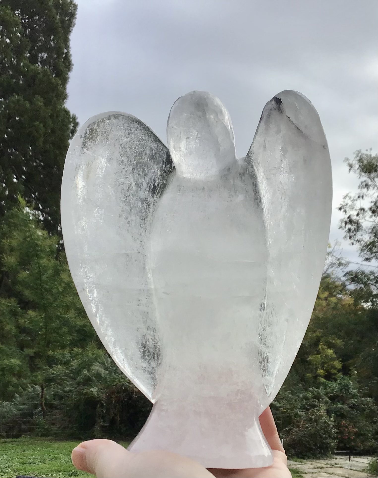 Large Clear Quartz Crystal Angel