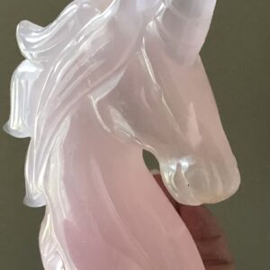 Large Rose Quartz Crystal Unicorn - Image 6