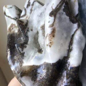 Large Quartz Agate Green Phantom Dragon/Geode - Image 4