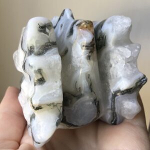 Large Quartz Moss Agate Green Phantom Dragon/Geode - Image 5
