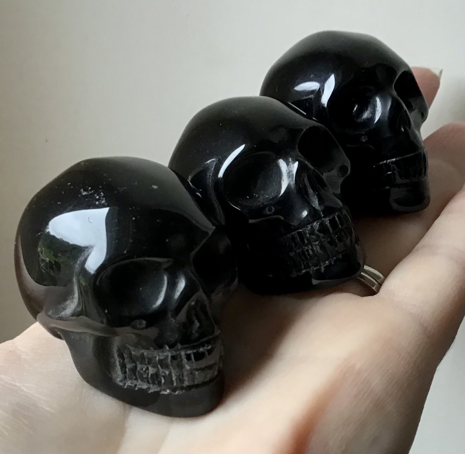 Black Obsidian Skull