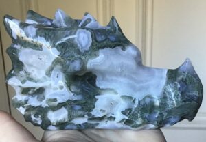 Large Quartz Agate Green Phantom Dragon/Geode