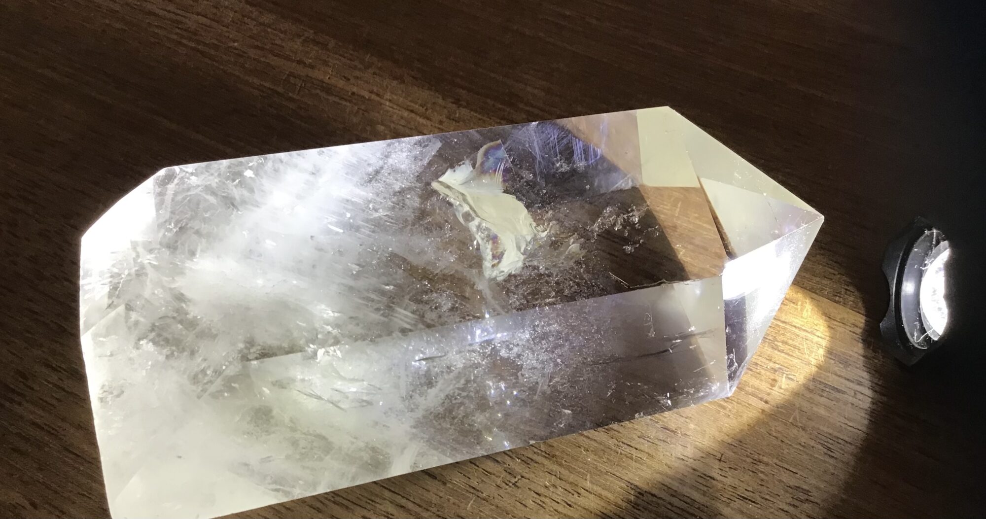 Clear Quartz Blue & White Angel Hair Crystal