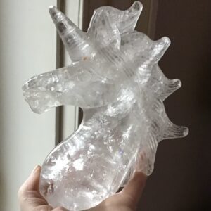 Extra Large Clear Quartz Crystal Unicorn - Image 3