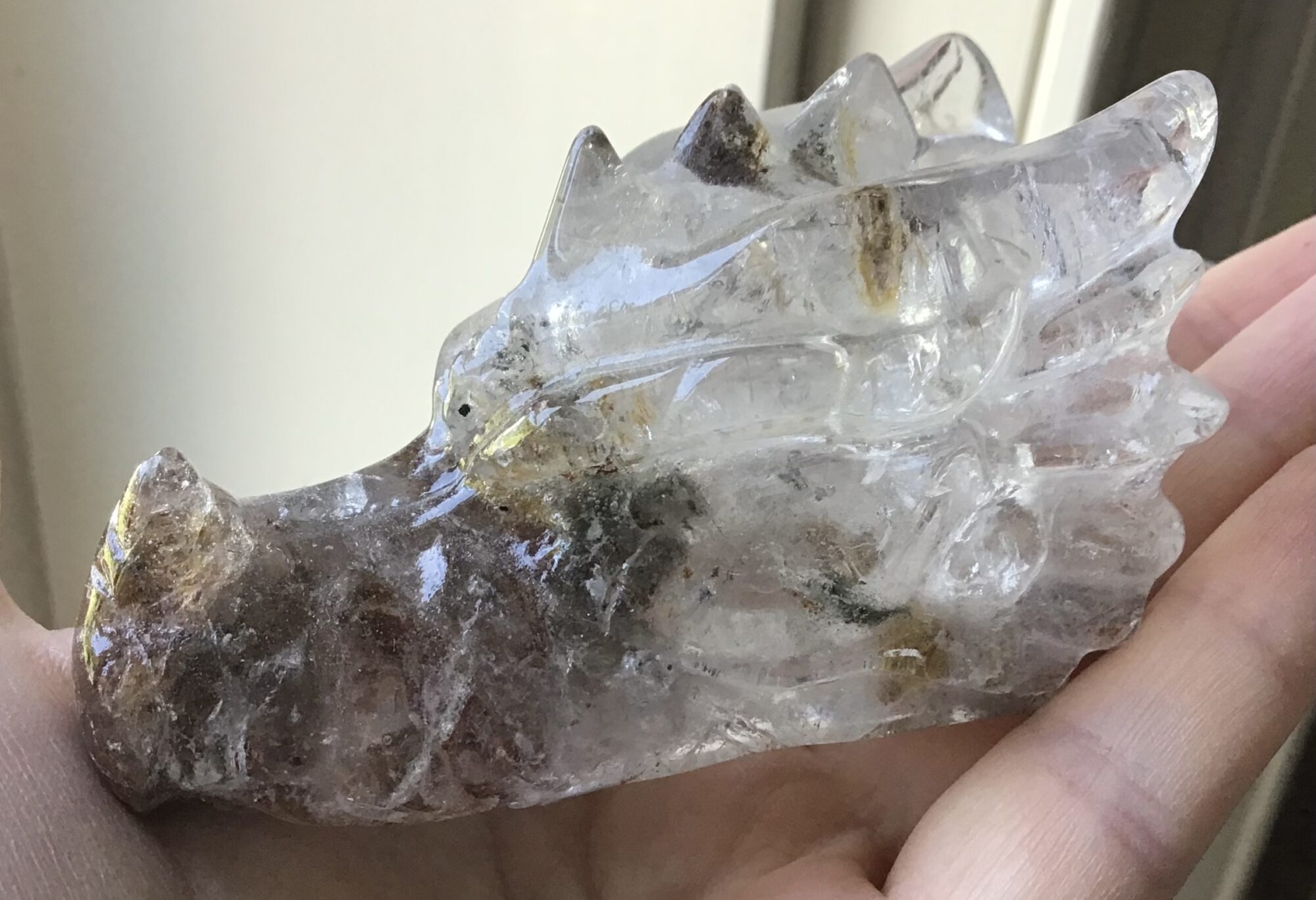 Clear Quartz Phantom Dragon