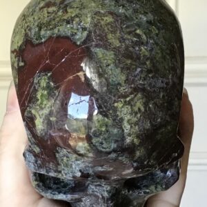 Bloodstone Jasper Crystal Skull - Image 5