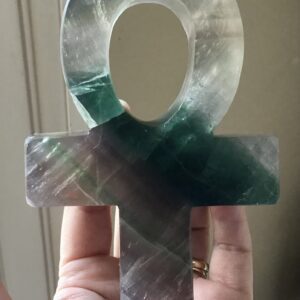 Rainbow Fluorite Crystal Ankh - Image 4