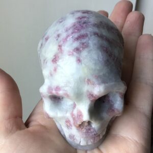 Pink Tourmaline Crystal Skull - Image 9