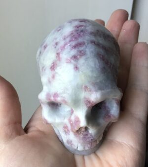 Pink Tourmaline Crystal Skull