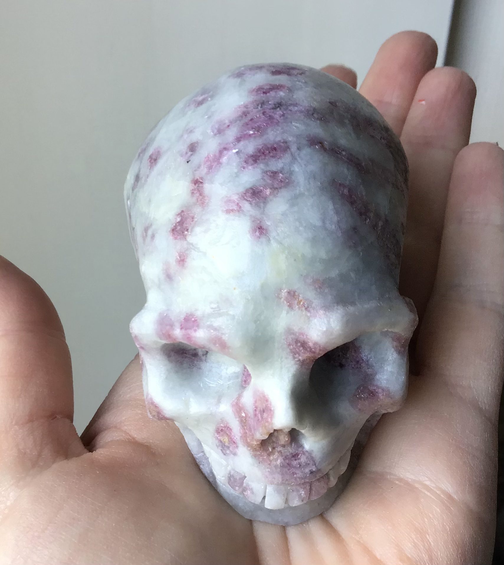 Pink Tourmaline Crystal Skull