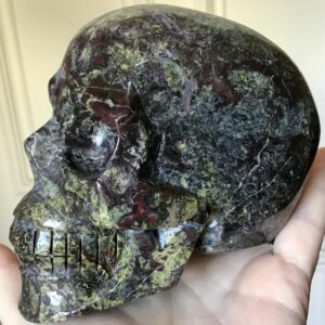 Bloodstone Jasper Crystal Skull - Image 8
