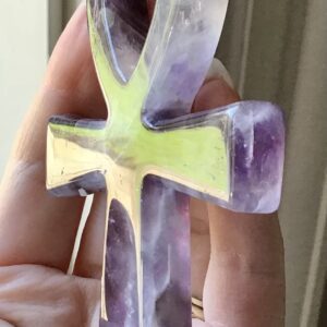 Dream Chevron Amethyst Crystal Ankh - Image 6