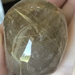 Gold Rutile Crystal Quartz Skull - Image 7