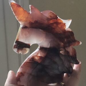 Natural Fire Quartz Crystal Unicorn - Image 2